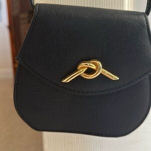 Mini crossbody bag navy blue with gold Moni